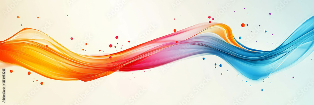 Poster dynamic energetic flow with colorful splashes creating a vibrant abstract background for banners