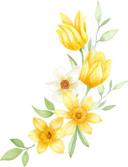Vibrant Yellow Flowers with Greenery