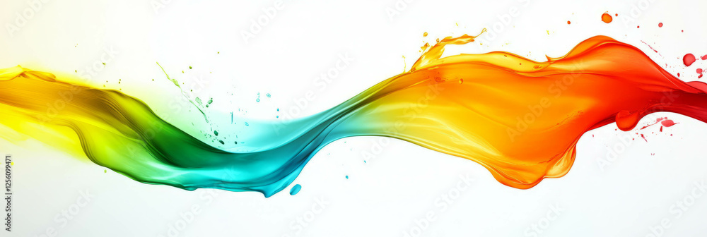 Poster vibrant abstract splashes of color with dynamic lines conveying excitement and energy
