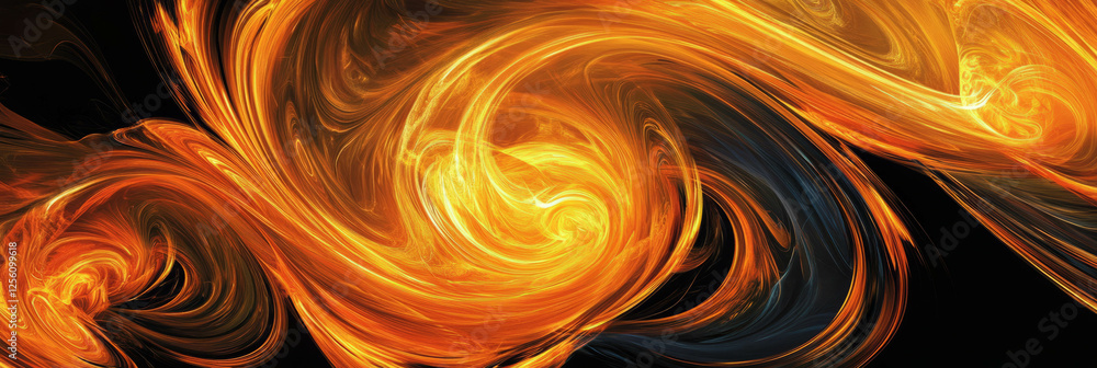 Poster brightly colored abstract shapes swirl together, creating an energetic and dynamic visual effect