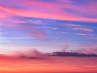 Fiery Dawn Colours on a Summer Morning in Dorset