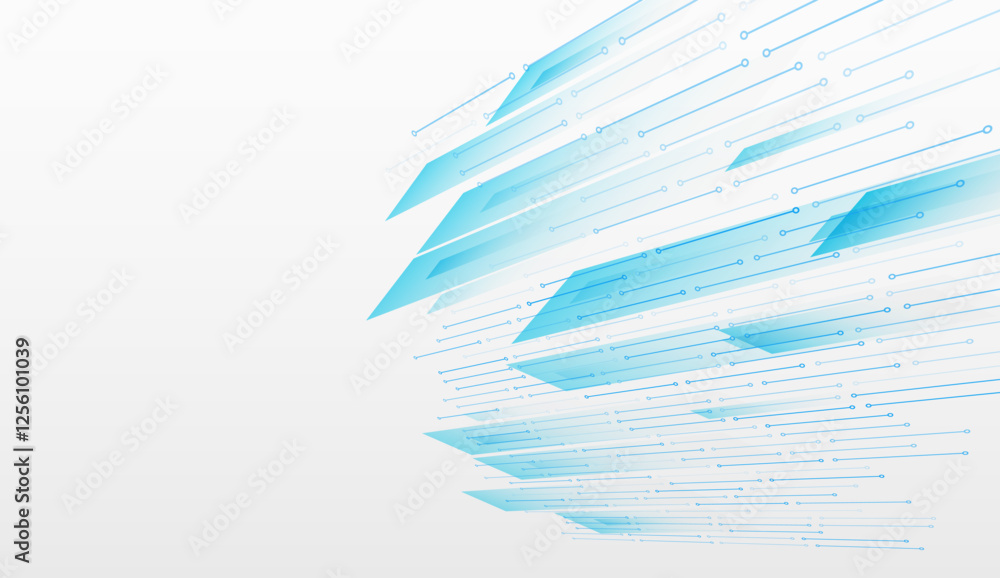 Aufkleber Data transfer and protection, internet communication on a grey background. High computer technology design. Modern science vector presentation. Abstract circles and lines futuristic concept.