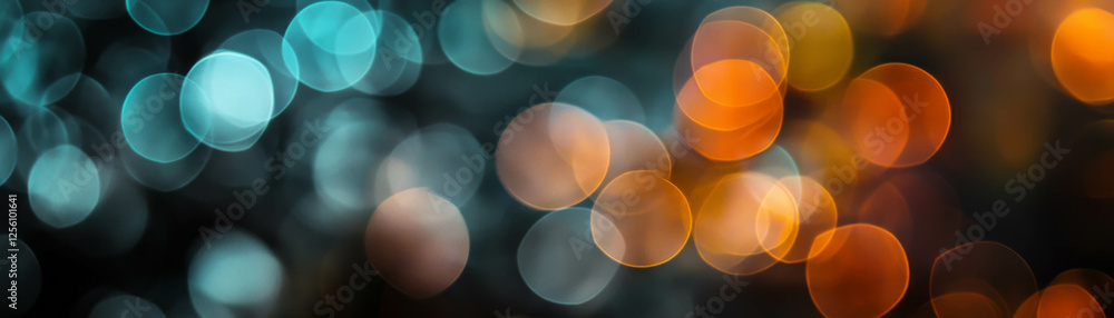 Poster blurred autumn leaves with vibrant bokeh create a colorful backdrop for seasonal visuals