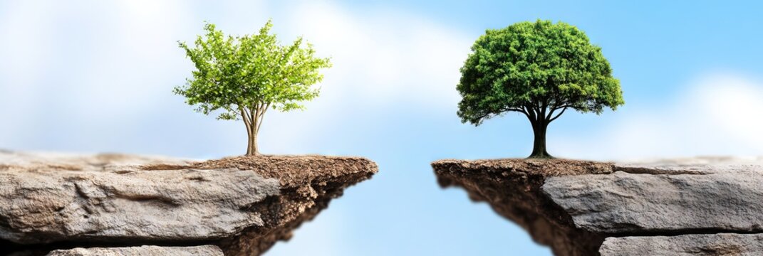 wealth gap concept showing the growing divide between the one percent at the top and everyone else in the 99 percent