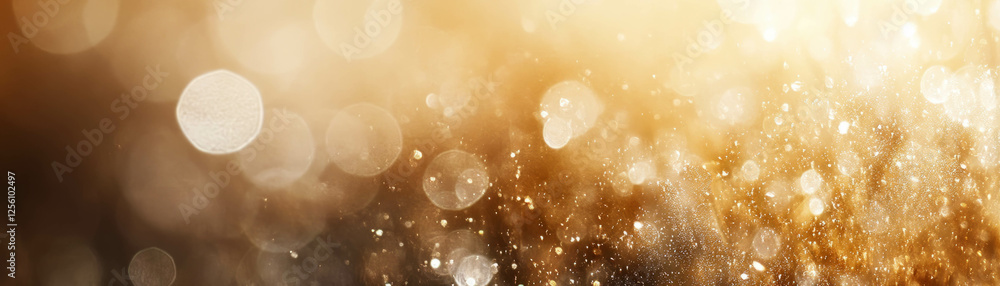 Aufkleber golden bokeh tones create a serene atmosphere in a blurred wheat field backdrop