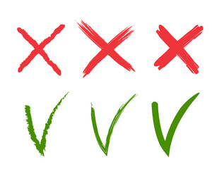 check mark and cross