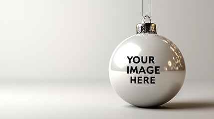 Studio Mockup of Christmas Bauble Scene