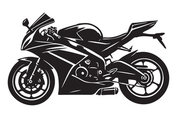 Obraz premium Modern sportbike silhouette vector illustration motorcycle automotive design