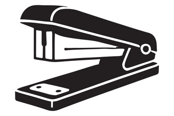 Black Silhouette Stapler Office Tool Illustration Stock Image