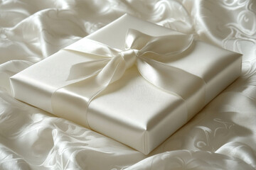 A Luxurious Satin Box Adorned With Elegant Patterns And Details
