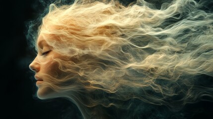 Flowing light and shadow portrait