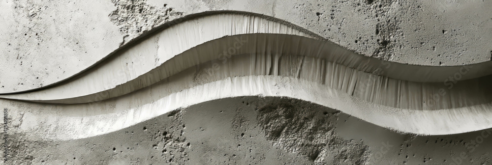 Poster textured brushed cement with fine lines in a bright setting for modern design applications