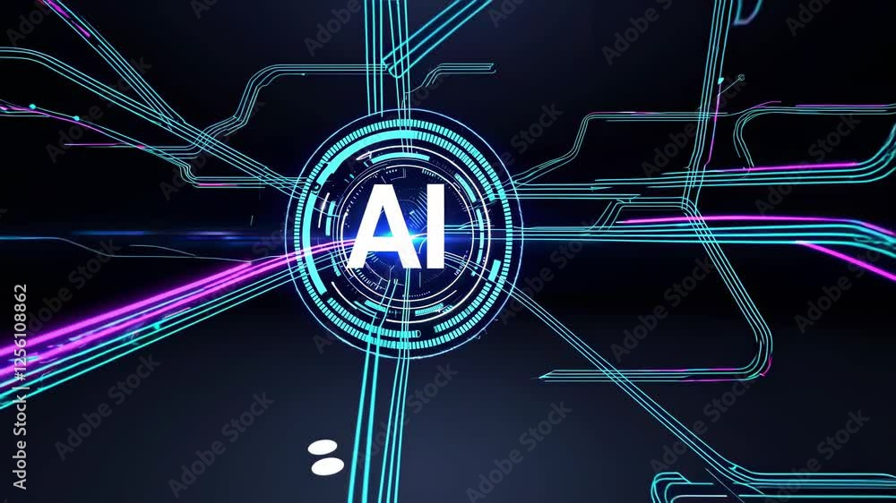 Poster exploring the intersection of artificial intelligence and music technology through dynamic visualiza