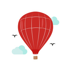 Obraz premium Hot Air Balloon, Holidays Vector Illustration