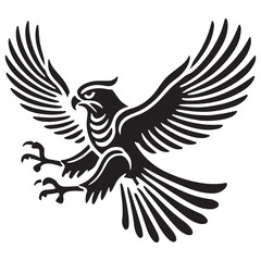 Eagle Silhouette Vector Image Flying High Symbol of Freedom