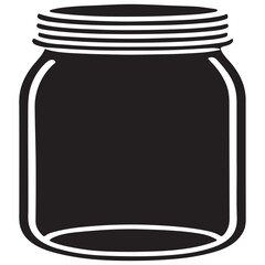 Mason Jar Silhouette Vector Image Preserving Memories And Flavors