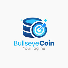 Bullseye Coin Logo Design Template. Good for Business, Agency, Community and Organization