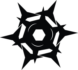 black star on white background