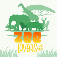 vector graphic of Zoo Lovers Day ideal for Zoo Lovers Day celebration.