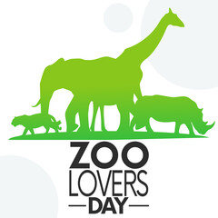 vector graphic of Zoo Lovers Day ideal for Zoo Lovers Day celebration.