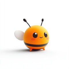 Obraz premium Cute cartoon bee 3D model studio shot