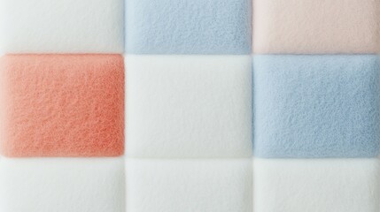 Fototapeta premium Wool Felt Calendar Grid with Pastel Squares