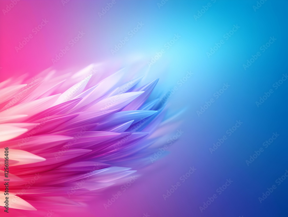 Poster a vibrant abstract design featuring smooth flowing colors that blend harmoniously, creating an energ