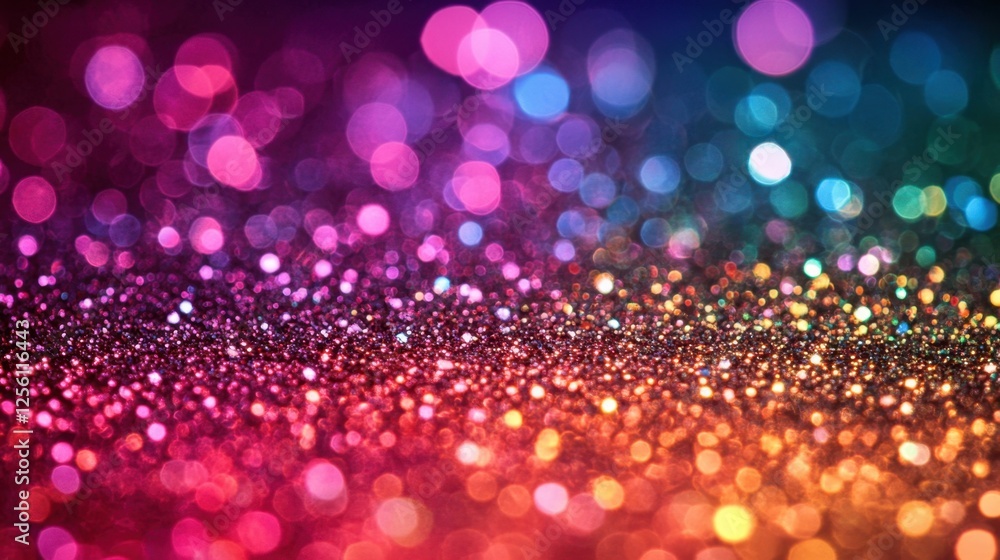 Poster vibrant sparkles shimmer in a colorful array of light at a lively celebration event