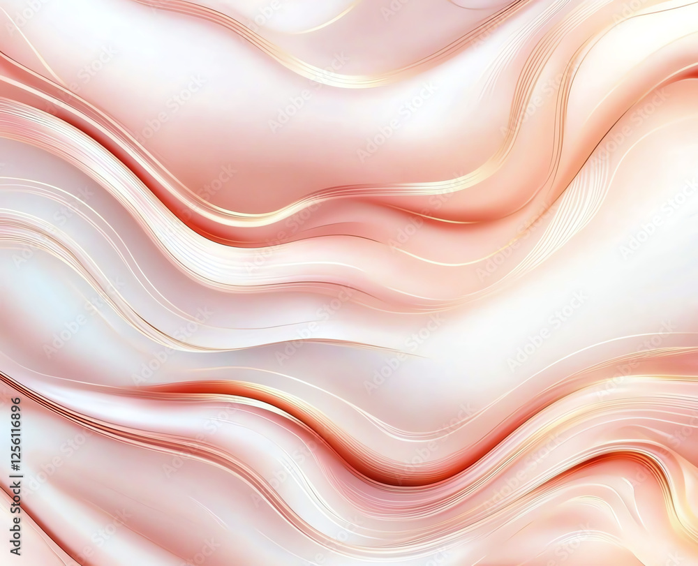 Poster abstract background with soft pink and white waves creating fluid, elegant design. this evokes sense