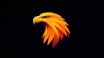 Fototapeta premium Eagle Logo Design: Elegant Minimalist Mark for Dynamic Avian Branding