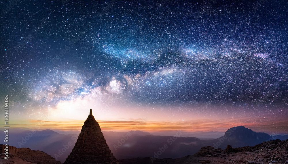 Wall mural history with space and galaxies featuring a beautiful array of stars and cosmic formations