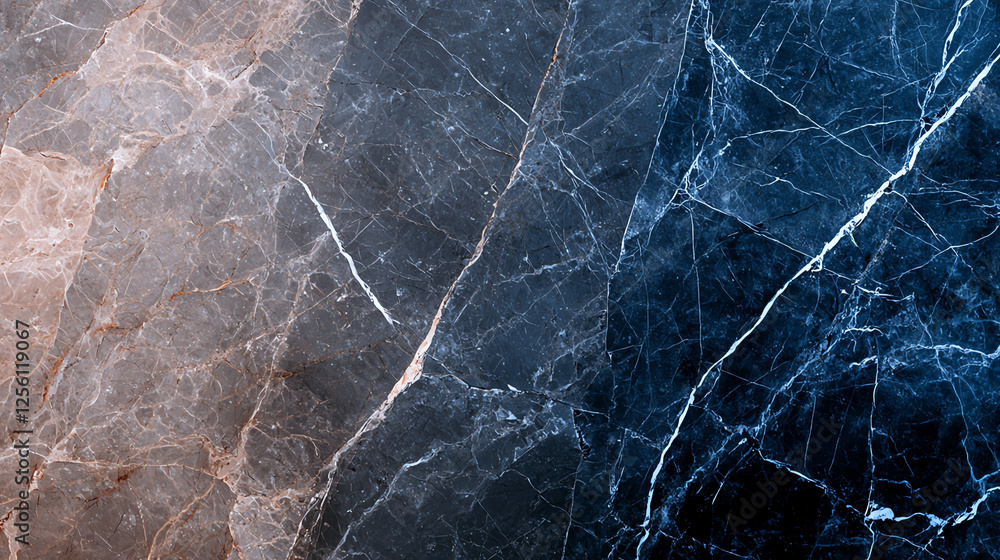 Poster elegant marble texture background with natural patterns in shades of blue and gray, showcasing intri