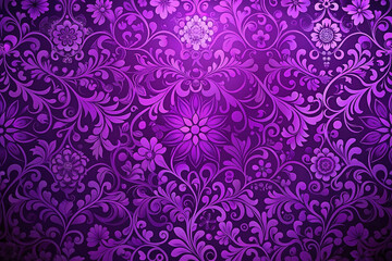 Purple floral pattern background design, digital art, website texture