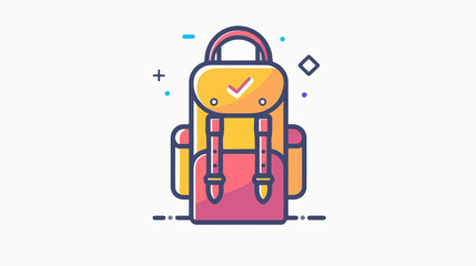 Backpack Icon Related to Action Plan