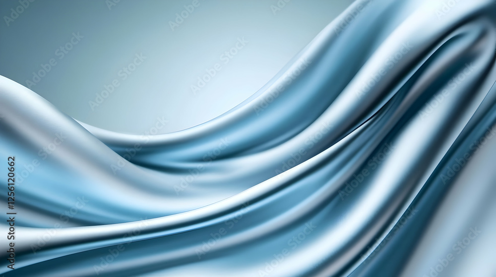 Poster elegant blue fabric texture flowing smoothly, creating a serene and calming visual effect, perfect f