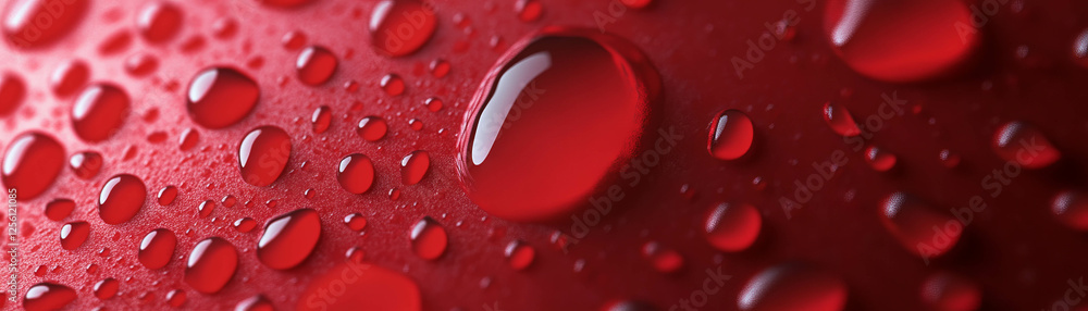 Poster droplets create intricate geometric patterns against a vivid background, enhancing visual appeal