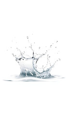 water splash isolated on white background,beautiful splashes a clean water, vintage. with white shades
