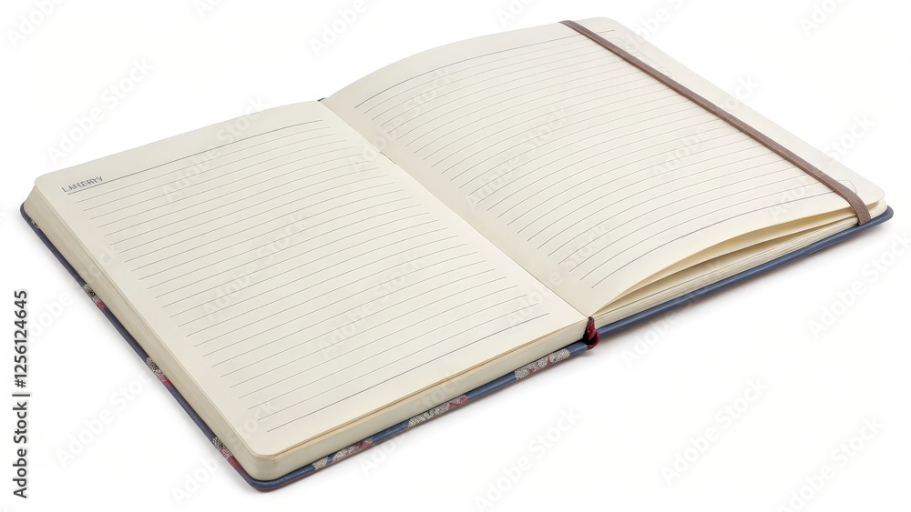 Poster open notebook on white background