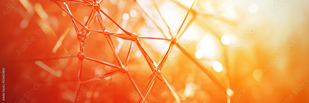 Poster dynamic network of interconnected shapes promoting teamwork and strategic thinking