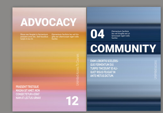 Flyer A4 With Fluid Motion Blur Gradient Colorfull Background