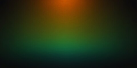 Obraz premium grainy gradient background, green orange color shape black backdrop, noisy texture dark banner poster header design,70s, blurred, booklet,9789