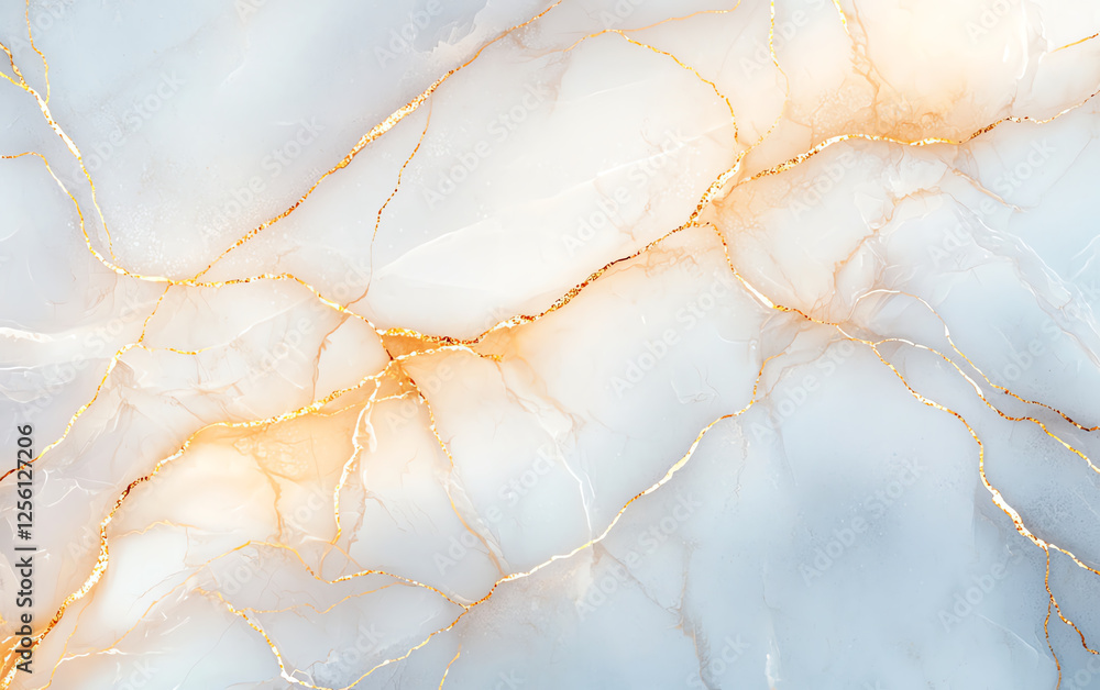 Poster elegant gold and white marble background with intricate golden lines, creating luxurious and sophist