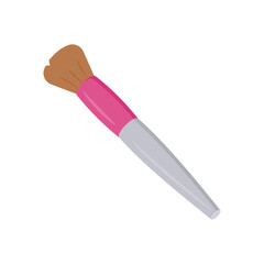 Blush Brush, Cosmetics Vector Illustration Isolated
