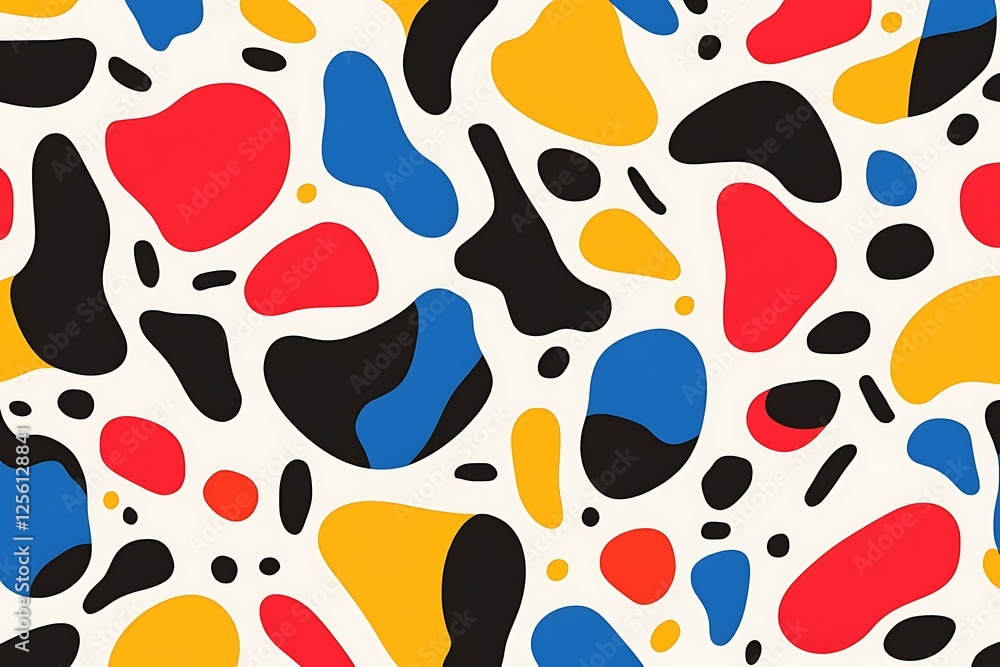 Poster abstract colorful blobs pattern.