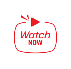 watch now text information sign	