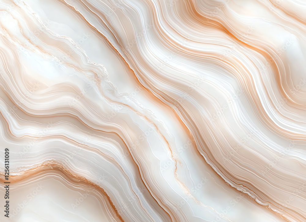Poster high resolution texture of beige marble with flowing patterns and soft tones. this elegant surface s