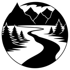 black and white vector illustration of an angel