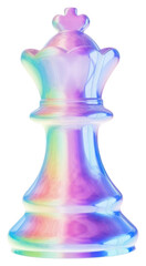 PNG A holography chess game white background single object.