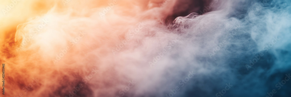 Aufkleber frozen fog creates abstract ethereal shapes in soft diffused light