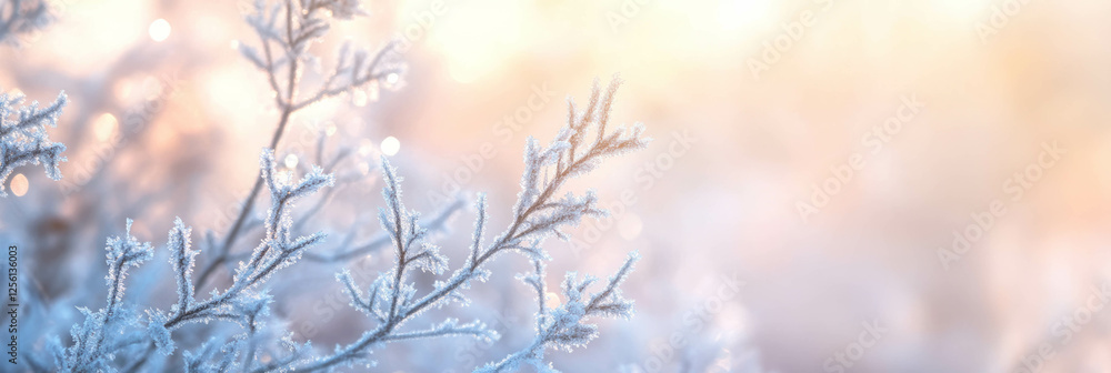 Poster frozen fog creates ethereal shapes illuminated by soft diffused light in bright surroundings